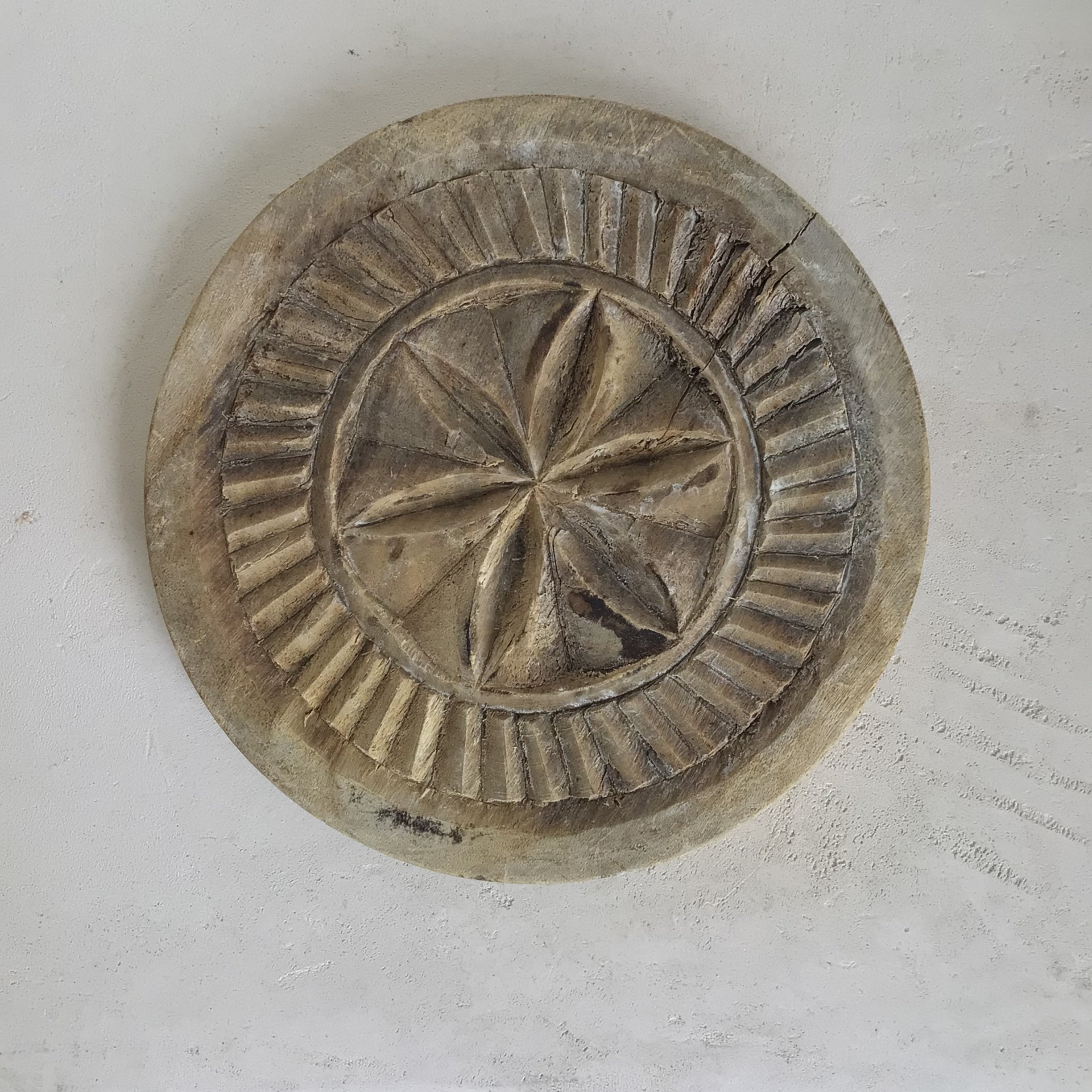 Indian Carved chapati plate 217461