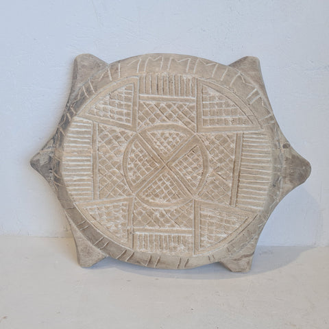 Vintage Carved Chapati Plate