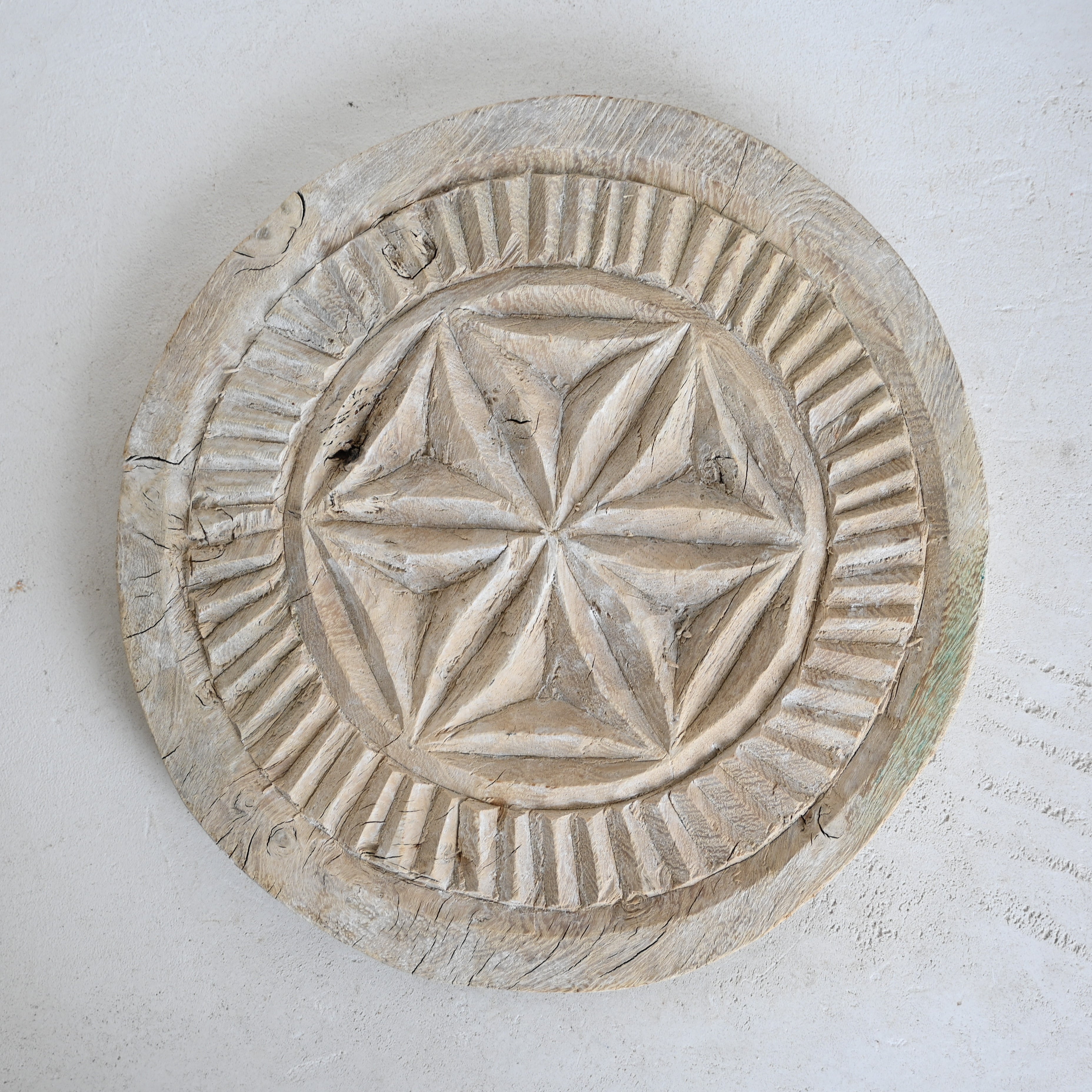 Indian Carved chapati plate 217461