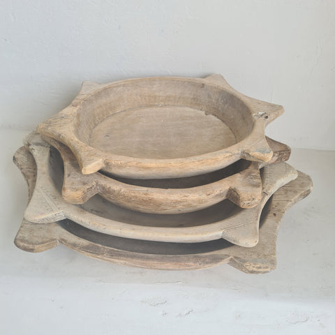 Vintage Carved Chapati Plate 09