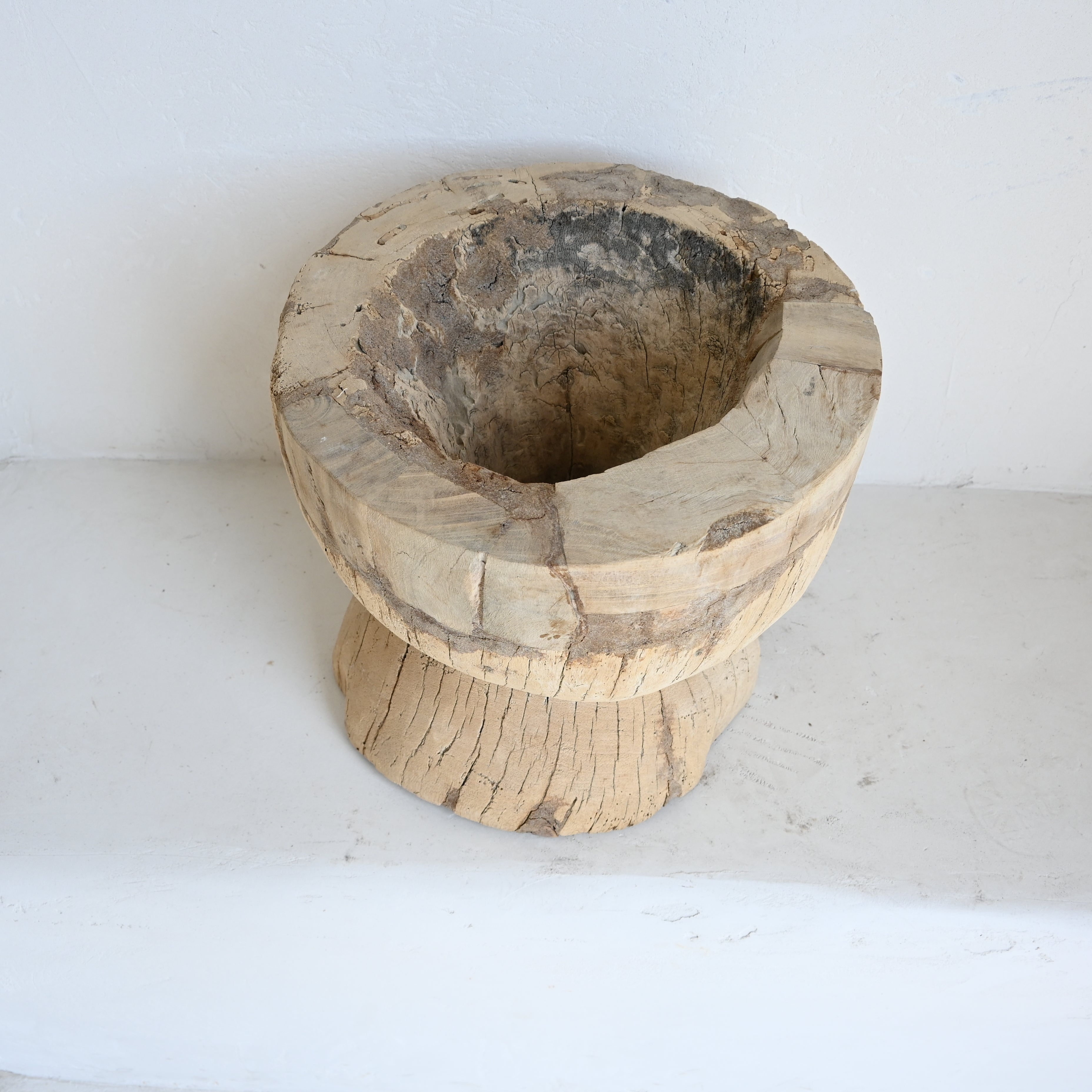 Indian Vintage large Ukhali  Pot 7