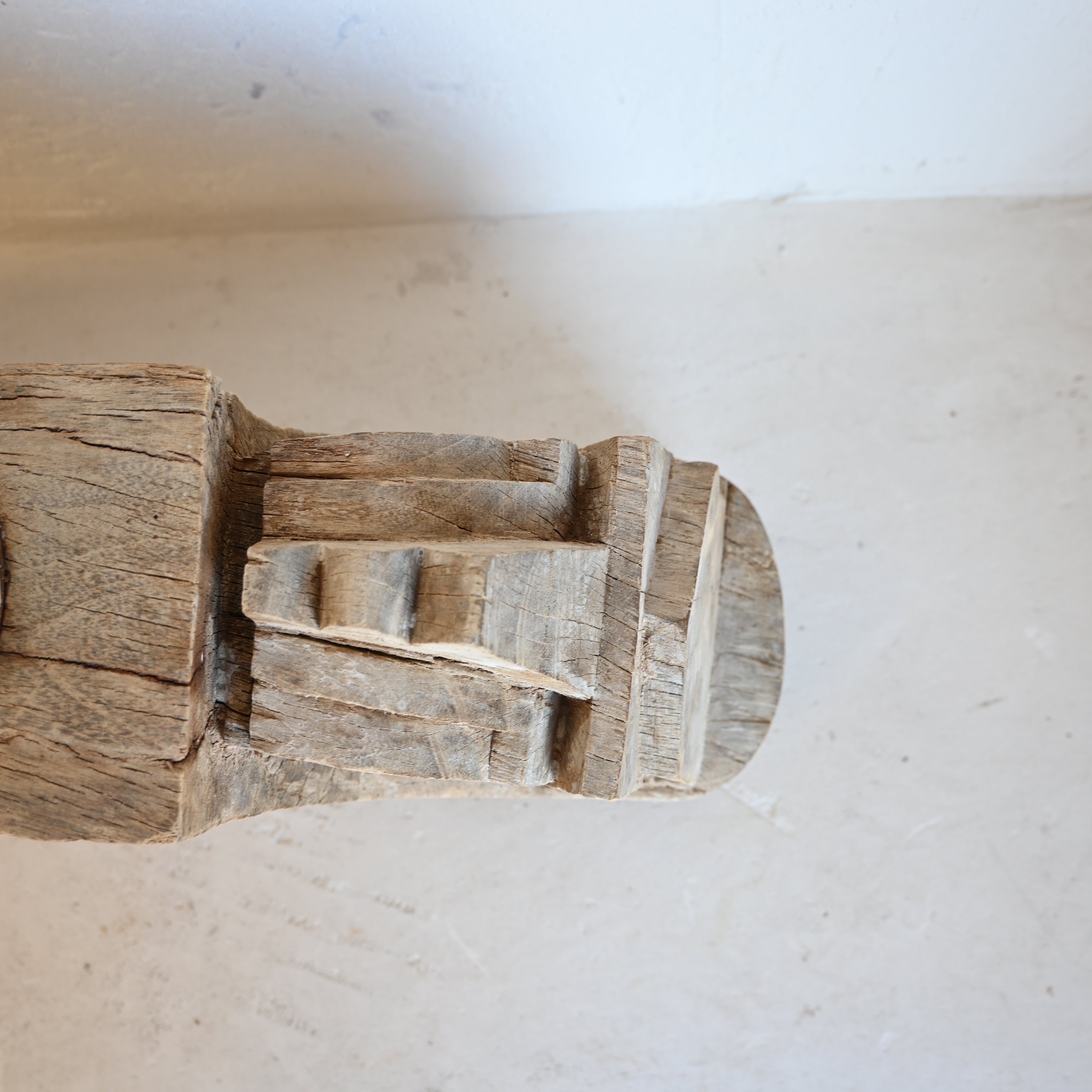 Indian Carved Base Candle stand 296923 A