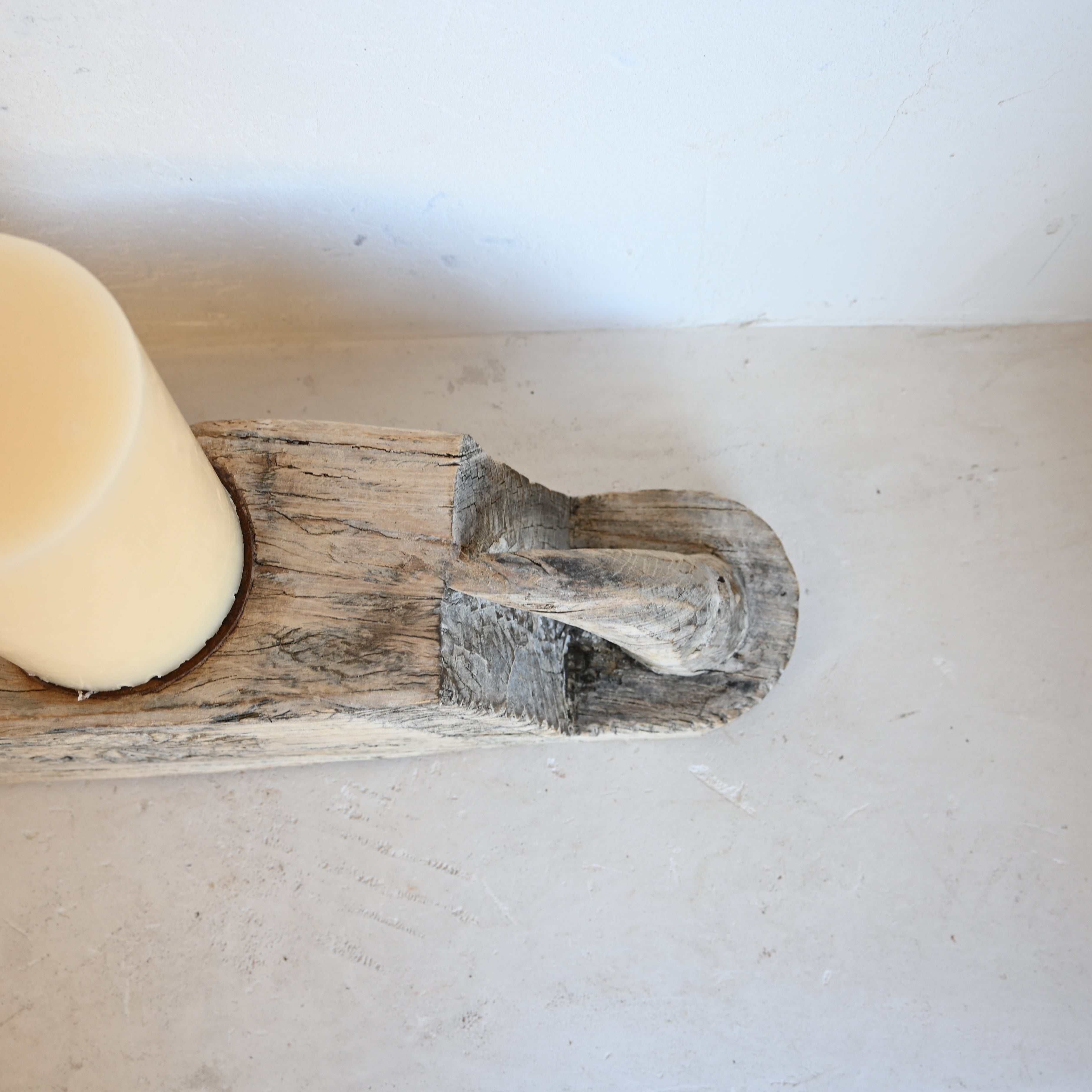 Indian Carved Base Candle stand 296923 B