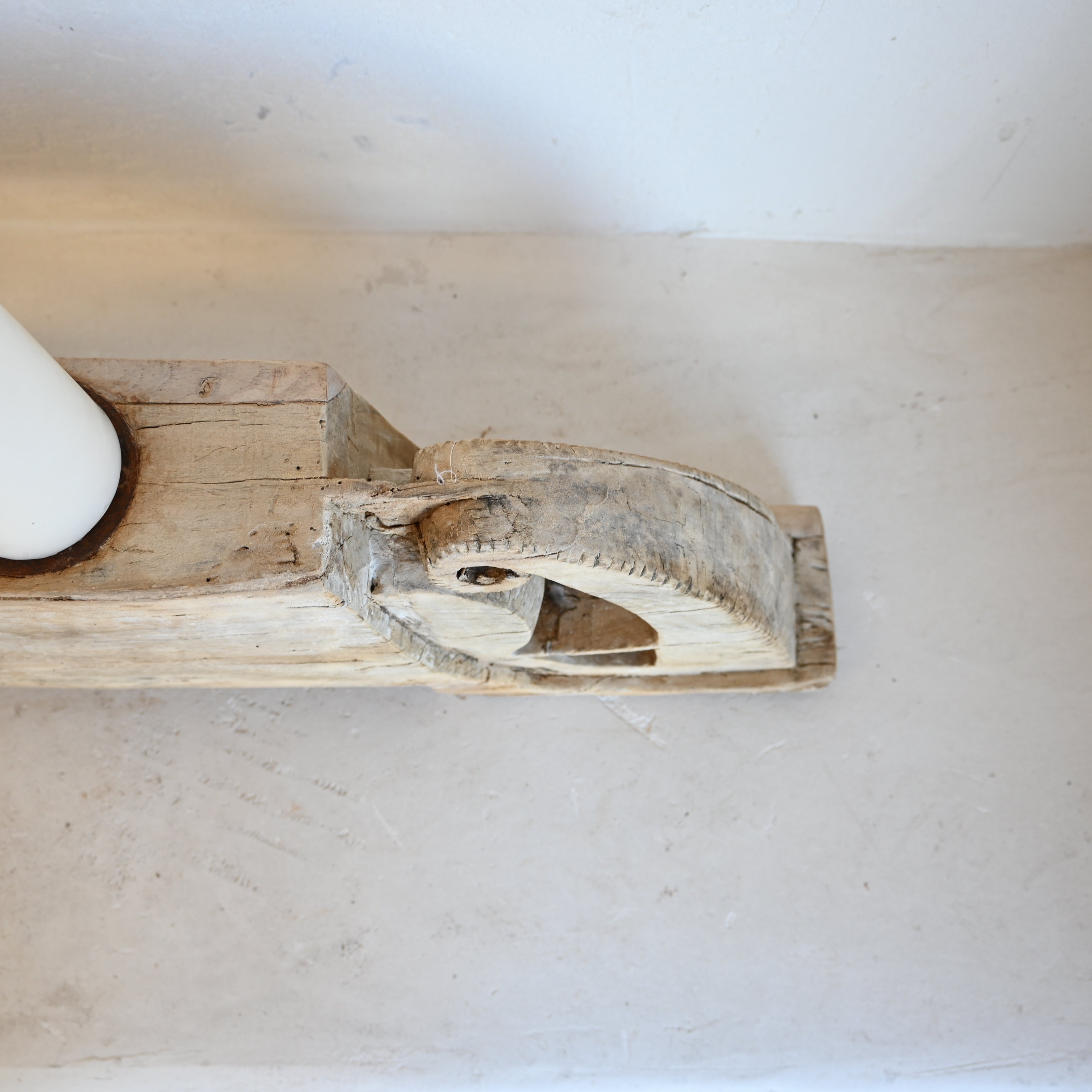 Indian Carved Base Candle stand 296923 C