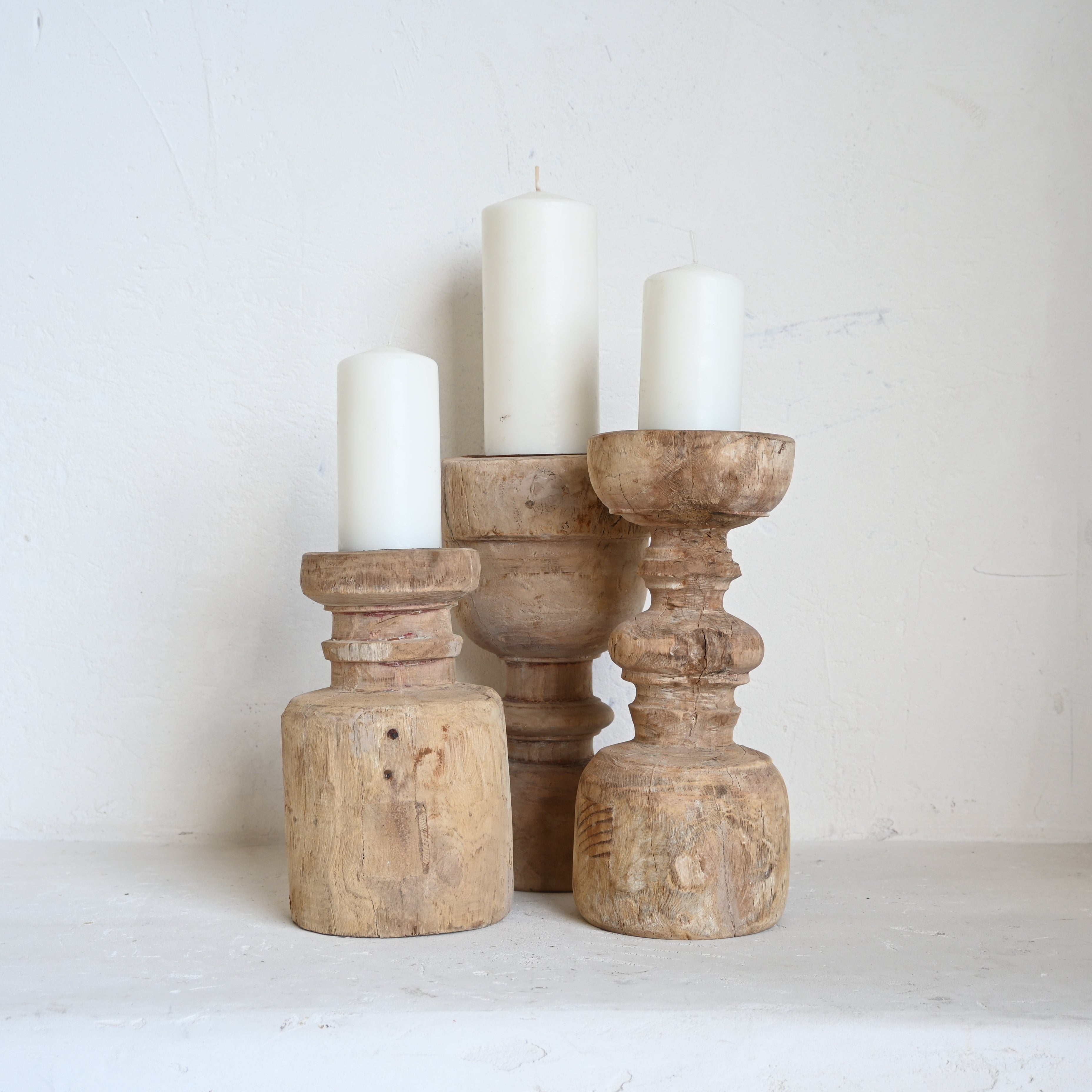 Indian Carved Candle stand 310958