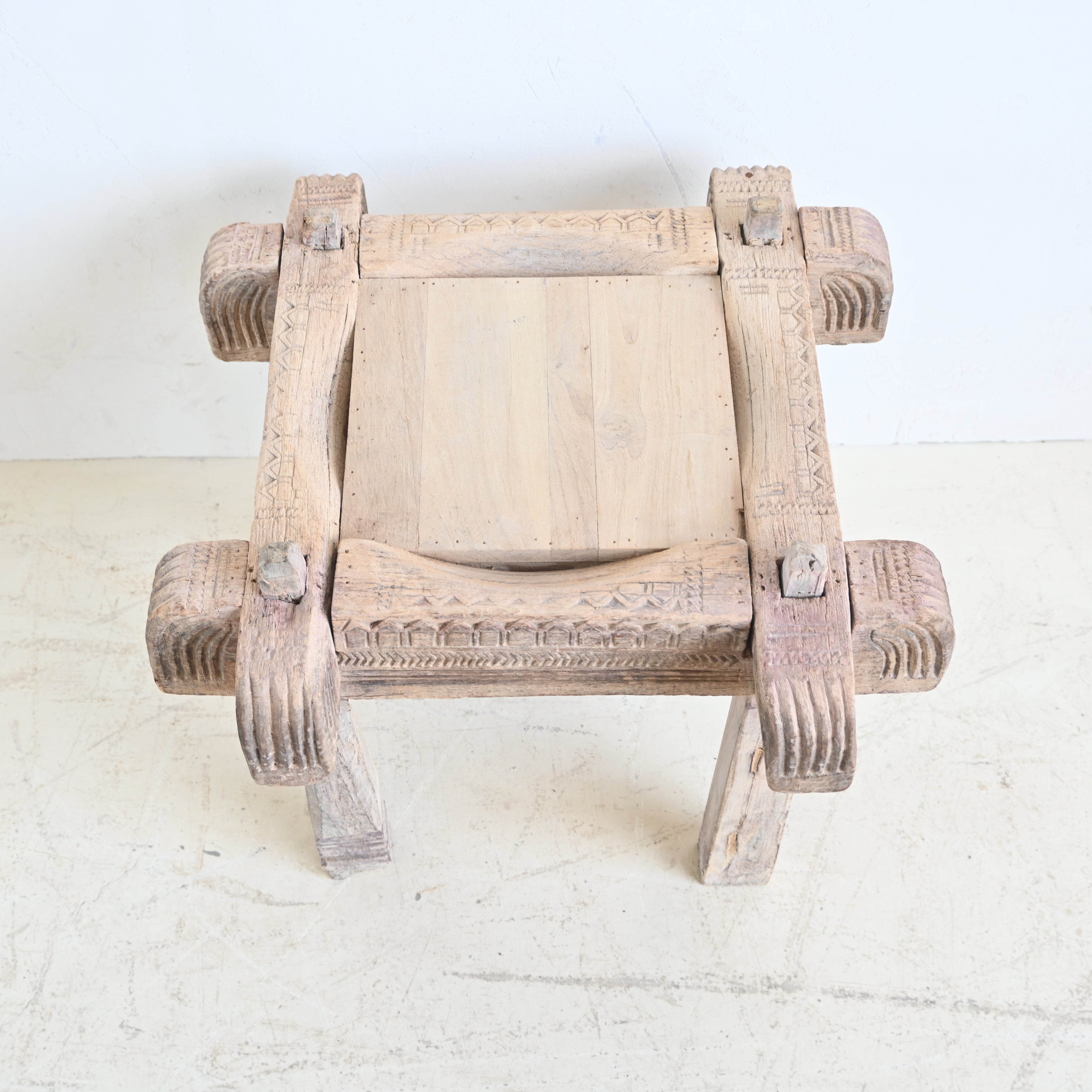 Timber square  stool/ Side Table 328972 B