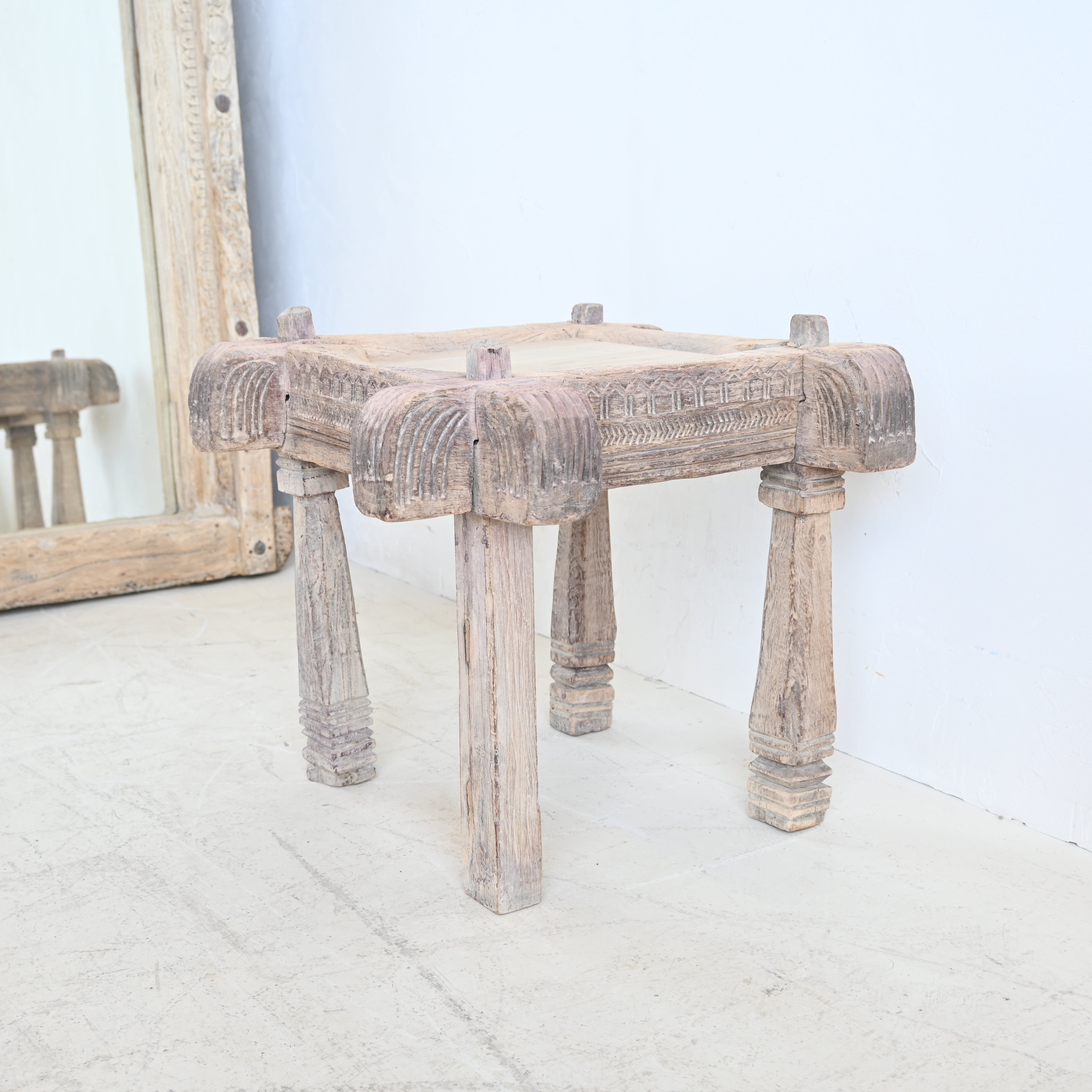 Timber square  stool/ Side Table 328972 B
