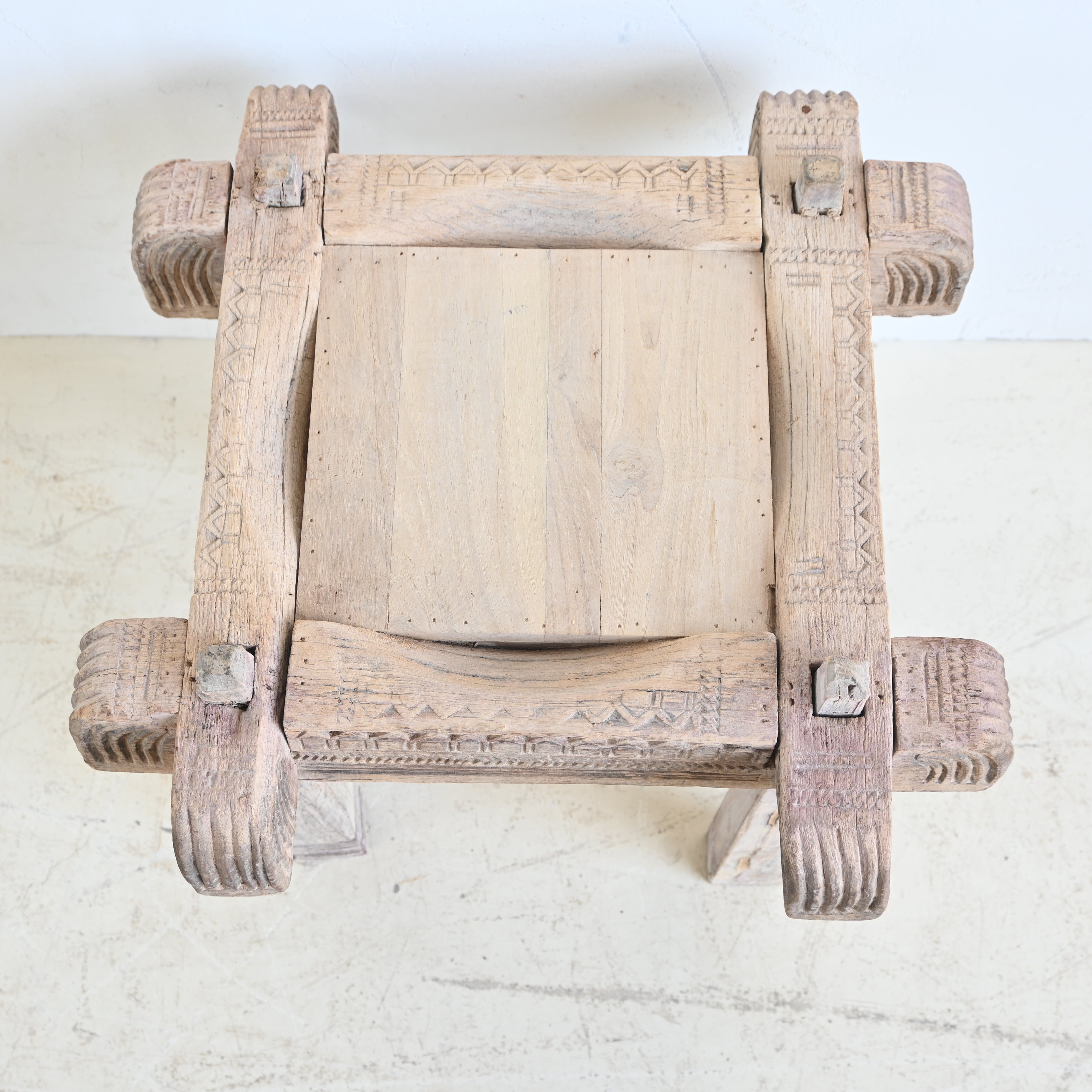 Timber square  stool/ Side Table 328972 B