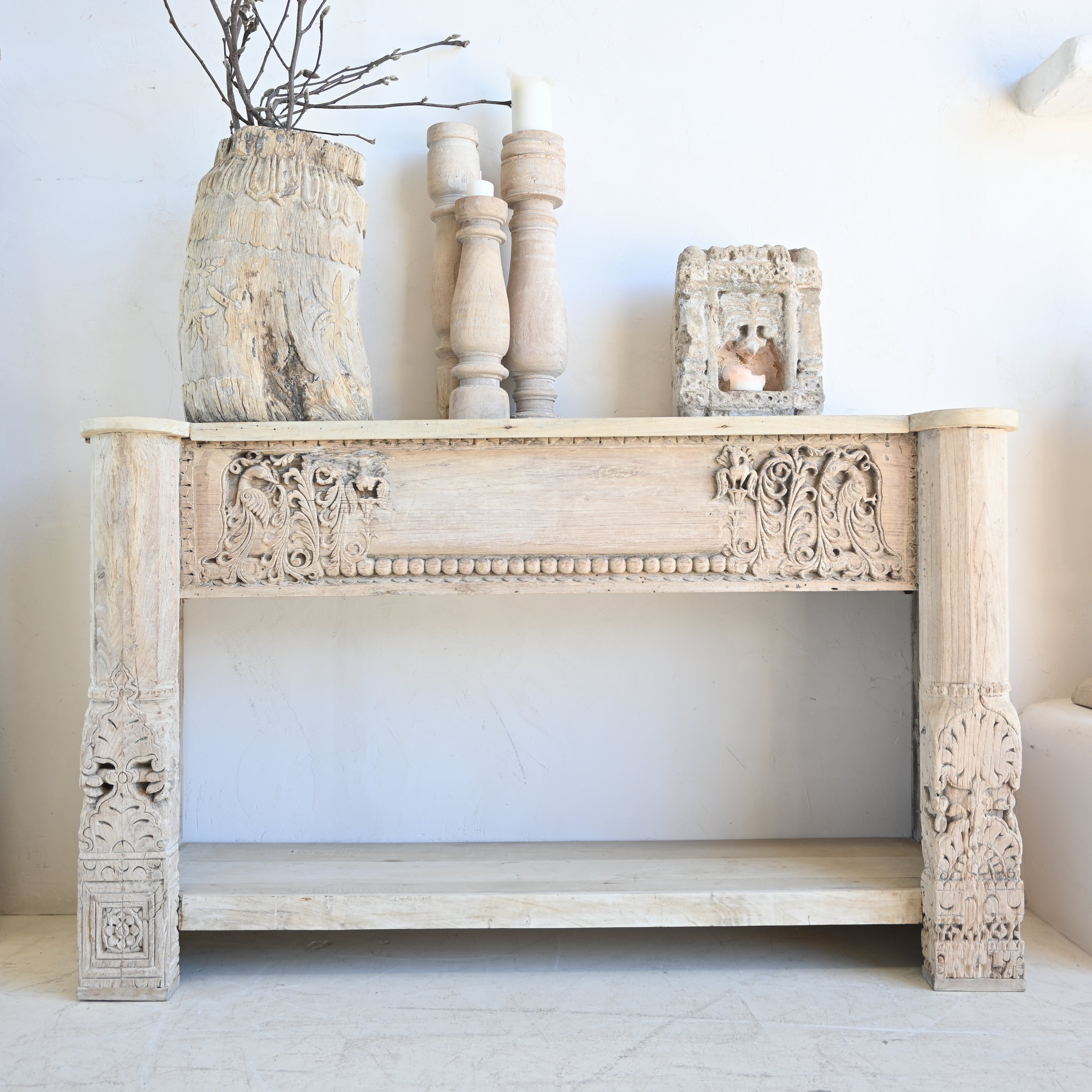 Vintage Indian Carved Console 328310
