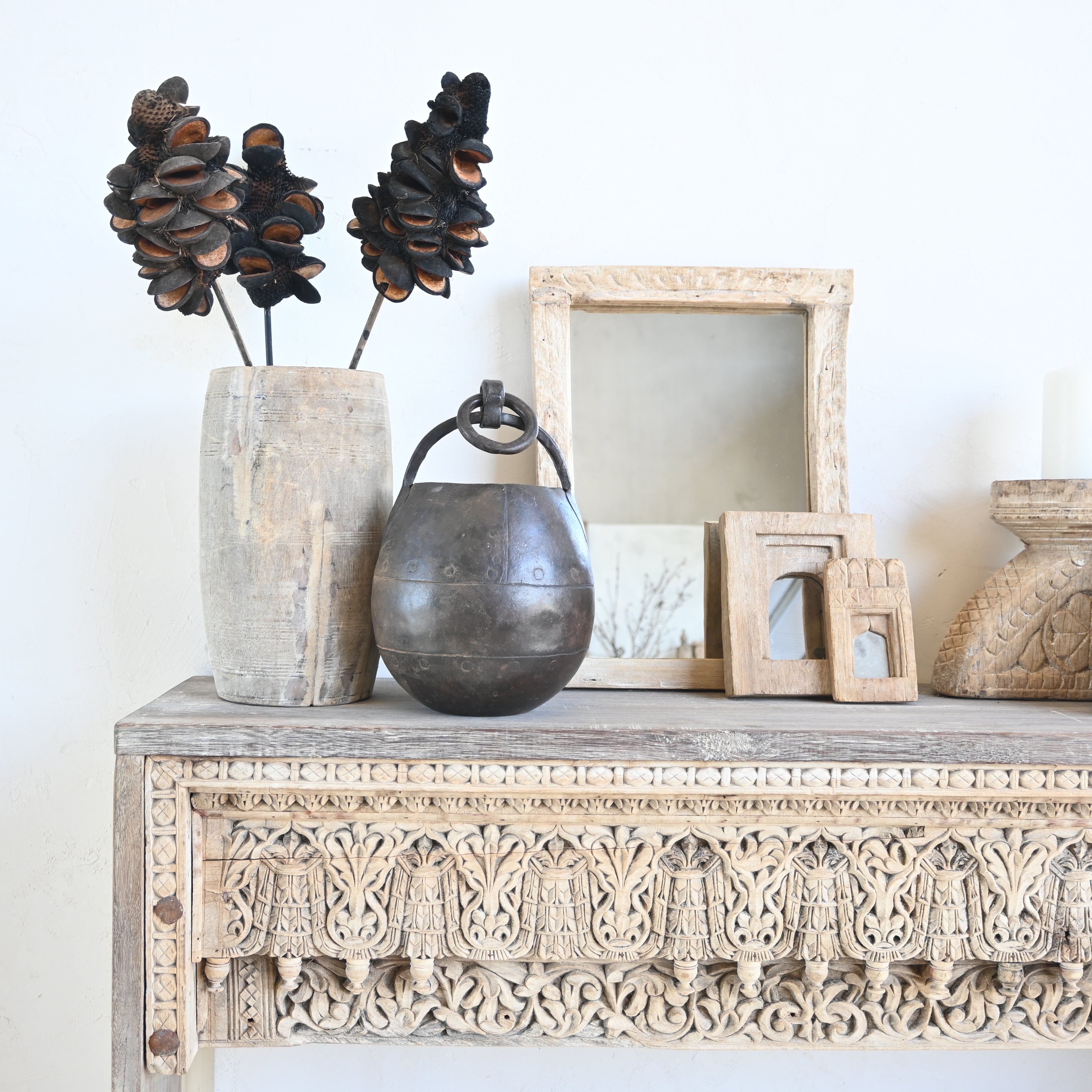 Vintage Indian Carved Console 329836