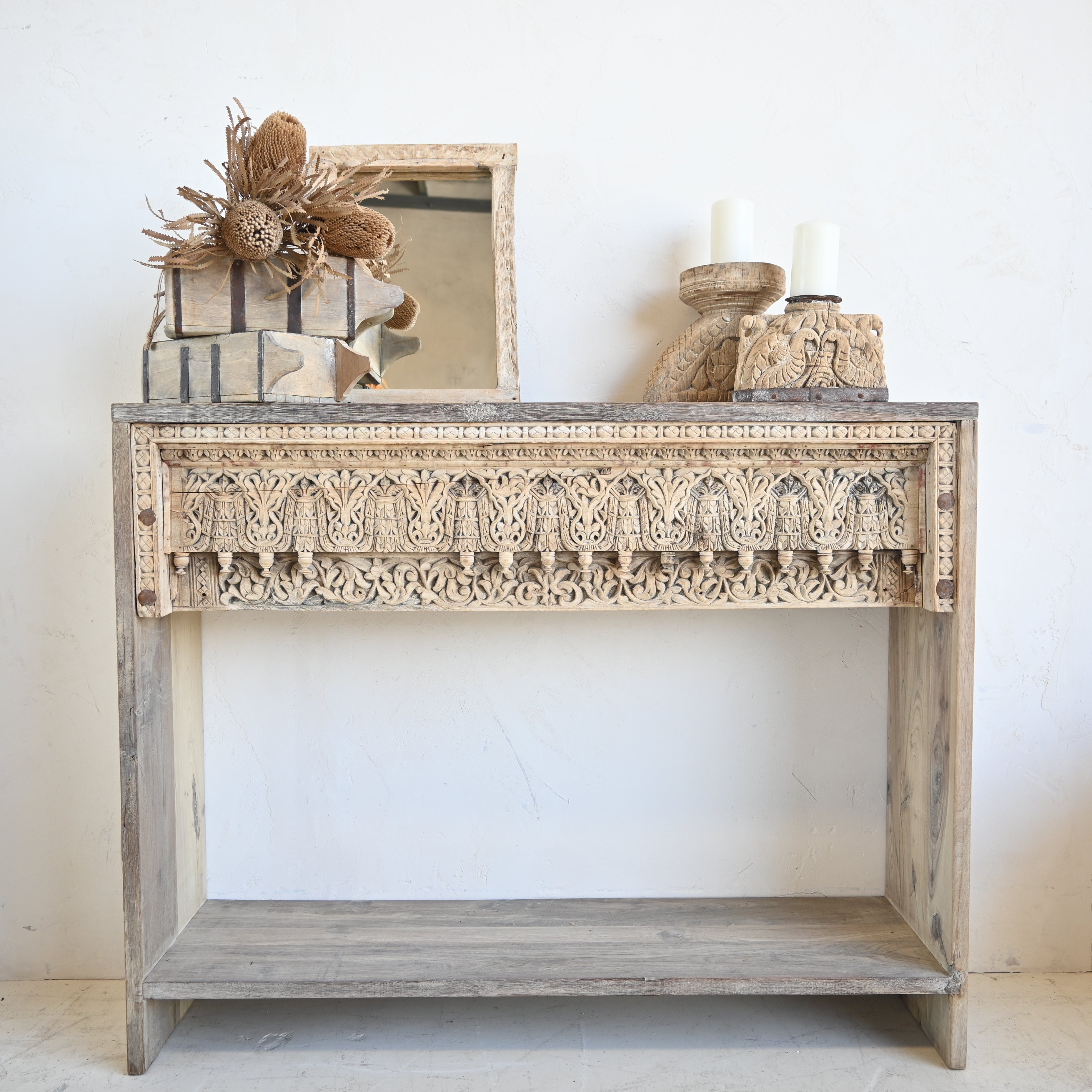 Vintage Indian Carved Console 329836