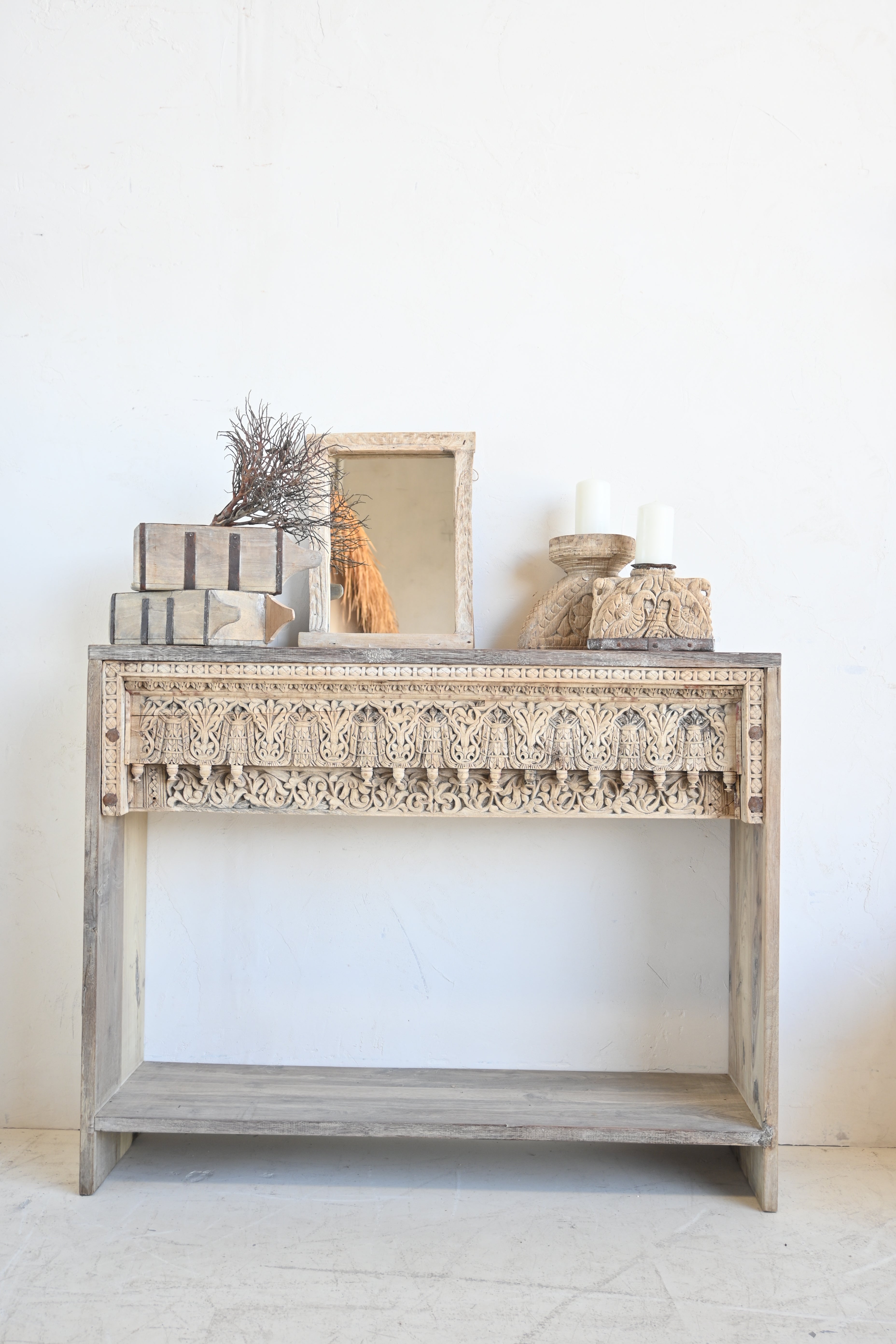 Vintage Indian Carved Console 329836