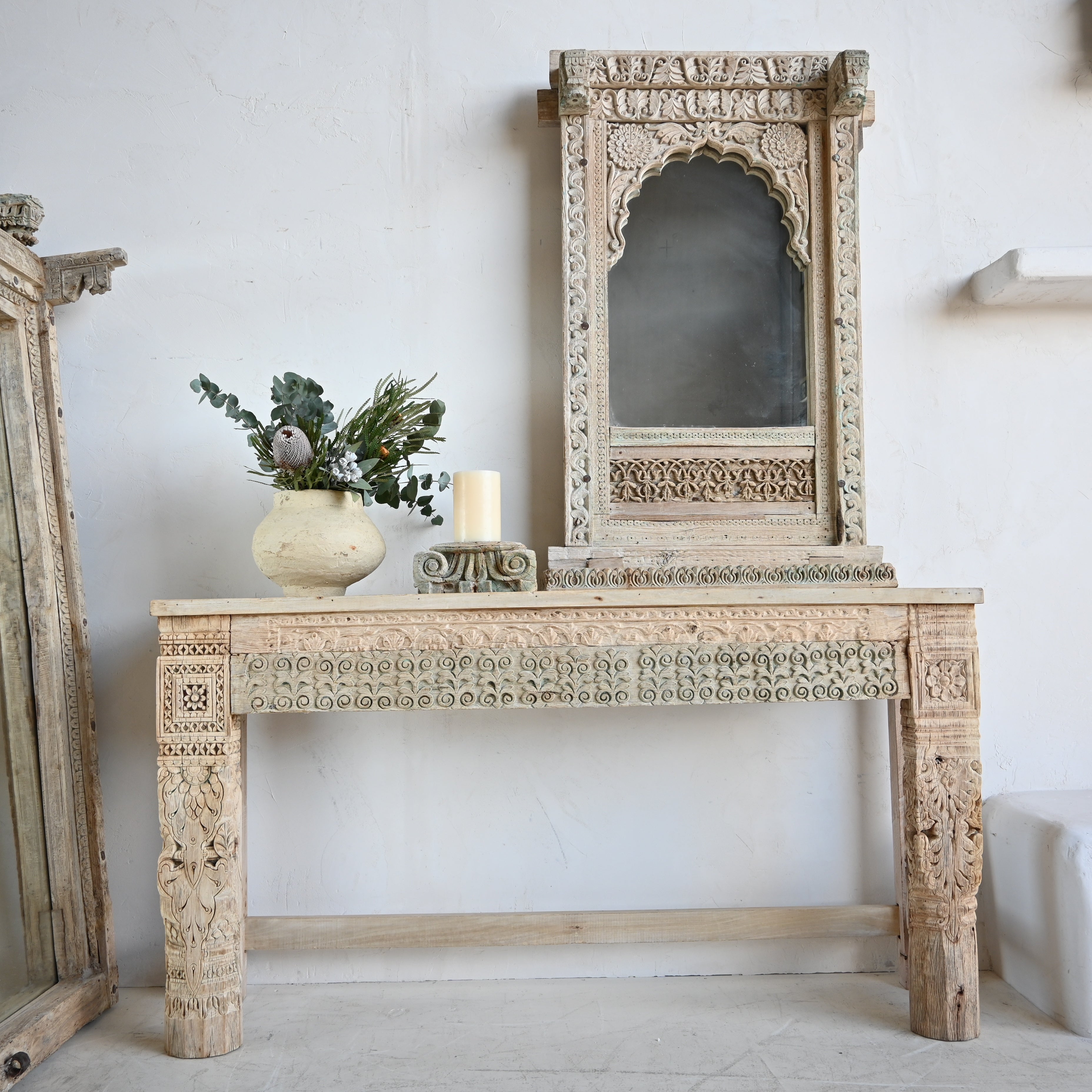 Vintage Indian Carved Console 300348