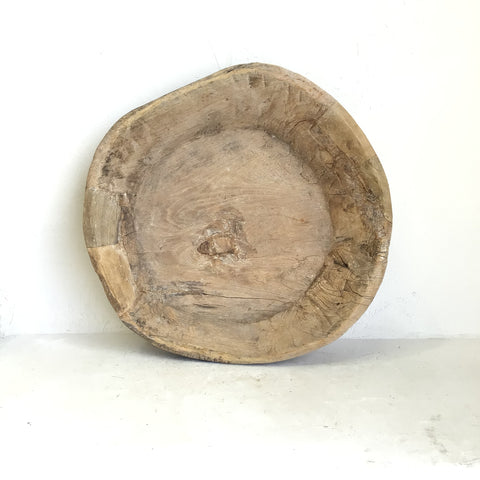 Vintage Wooden Bowl with handle 209939-3