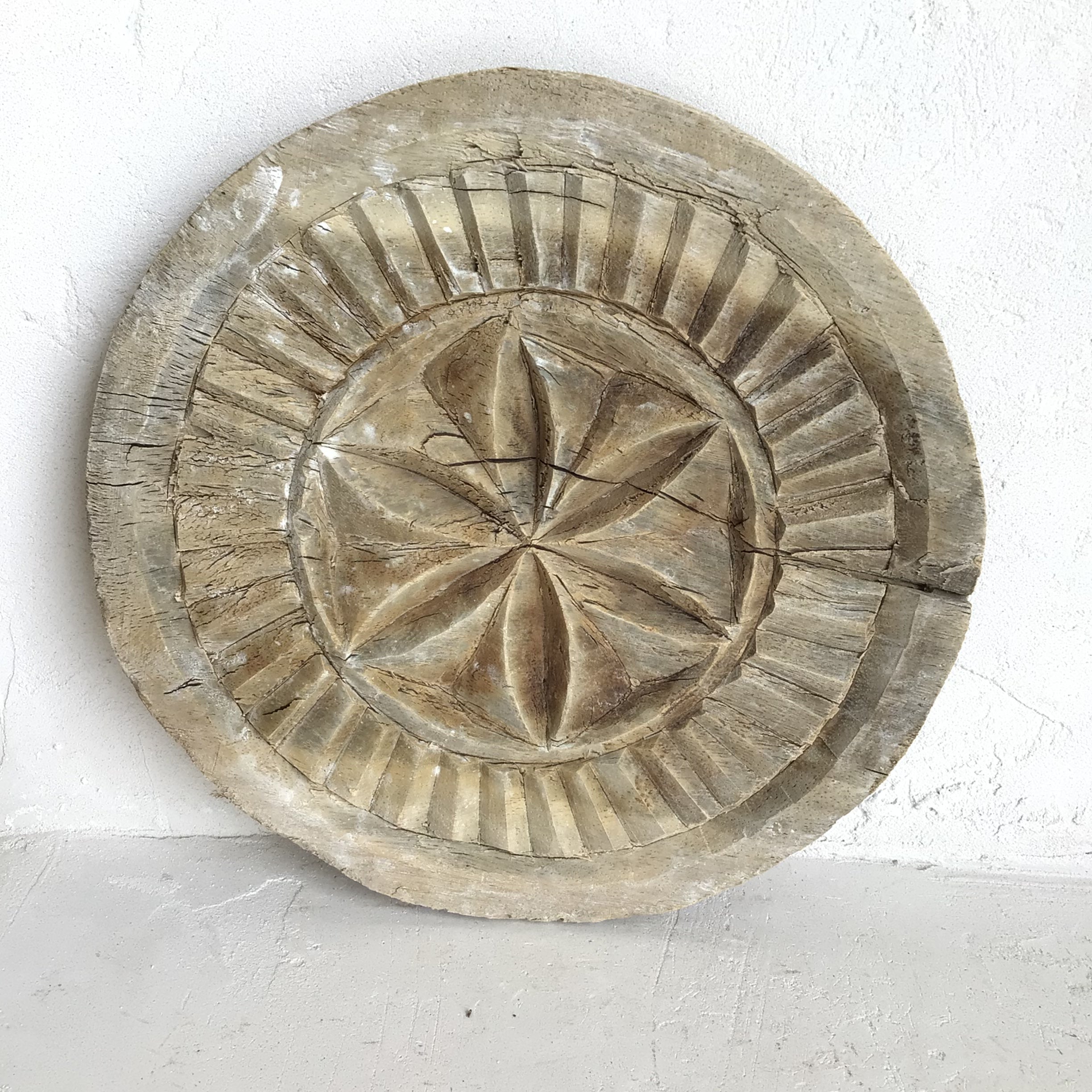 Vintage Carved Chapati Plate 05