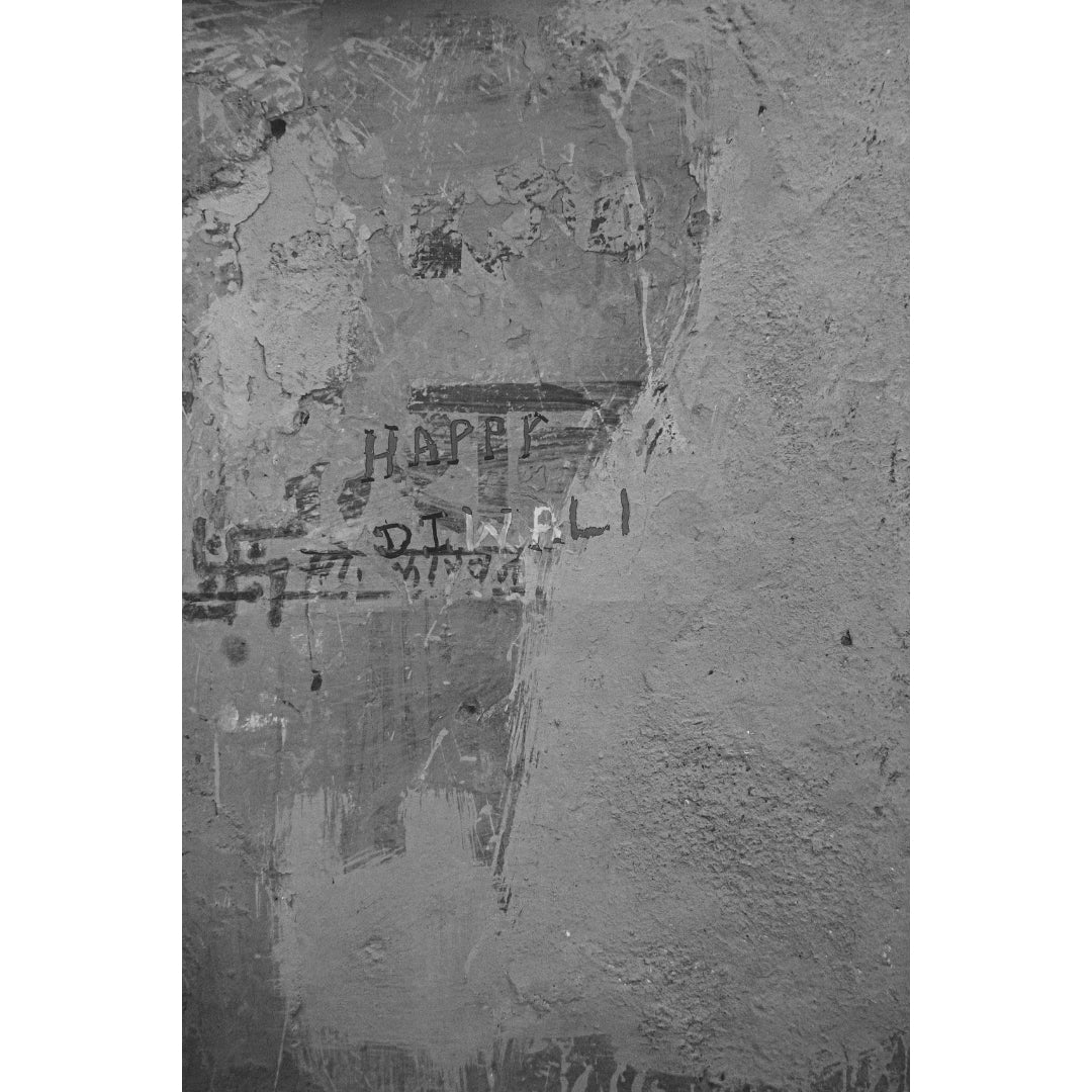 Happy Diwali on Wall Wall Print