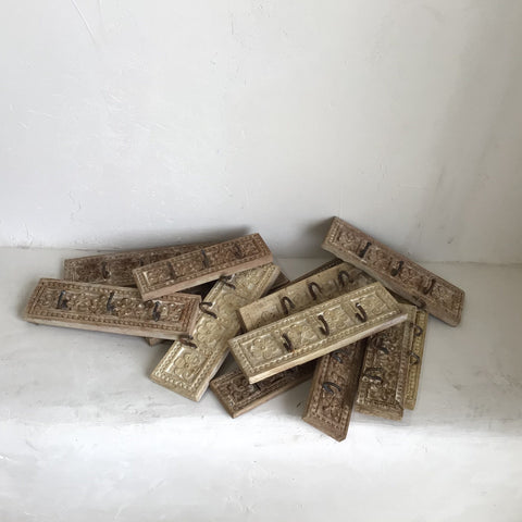 Indian printing block single wall hook 245519