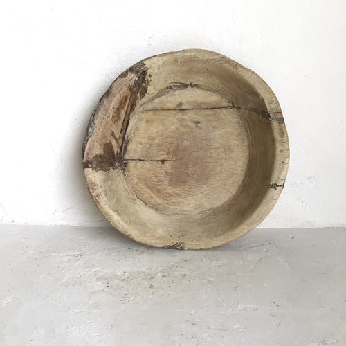 Indian vintage wooden bowl 1