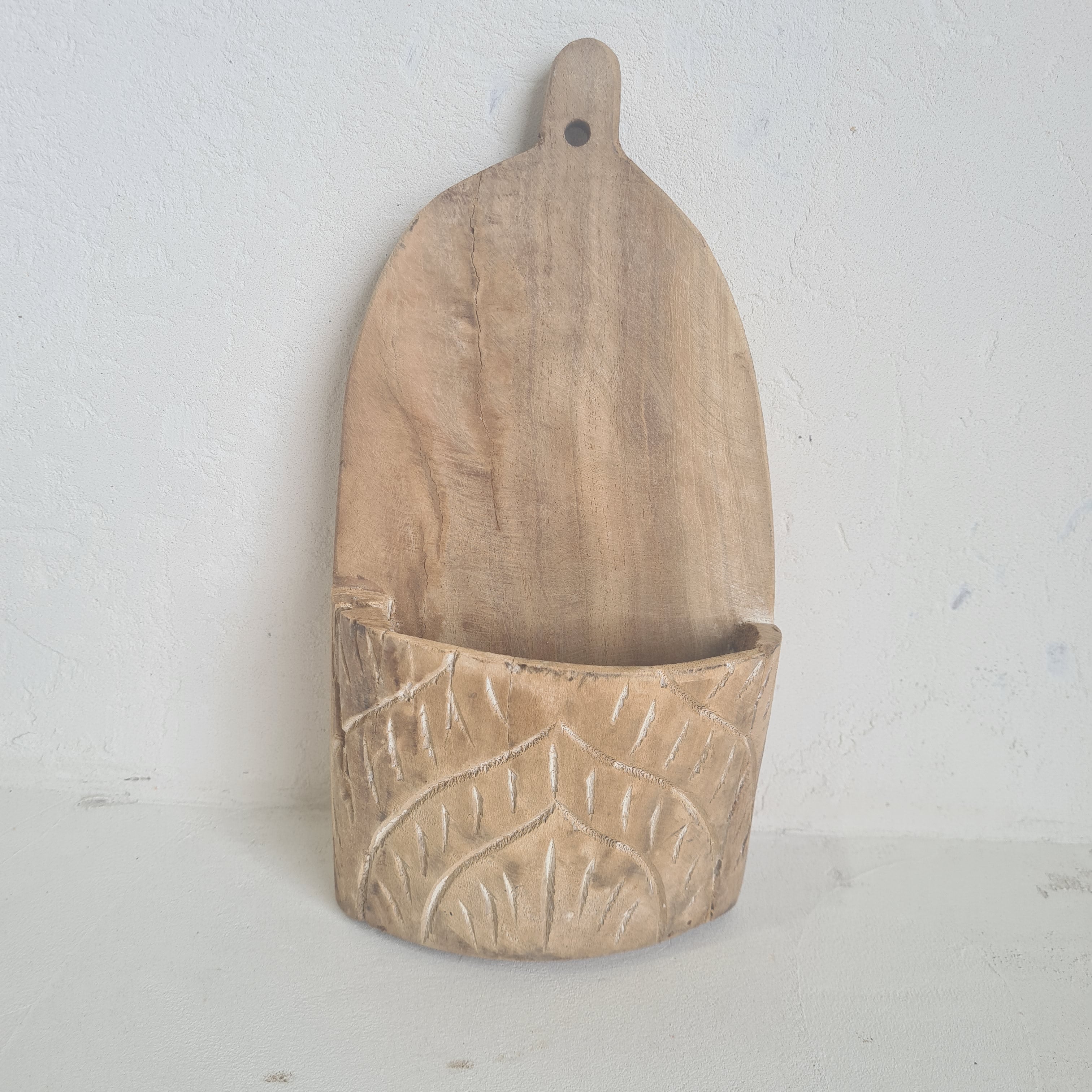 Carved Vintage Indian Utensil Holder 214550- 1