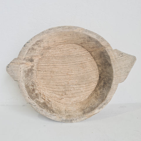 Medium Indian vintage wooden bowl -6