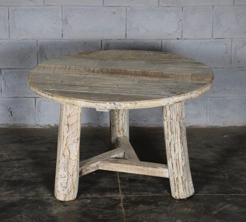 Indian Vintage large Ukhali stool 270220
