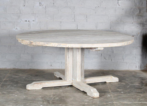 Vintage Indian White bajot/side table 246111