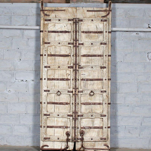 Presale Antique Carved Door Panel with Metal Detail 285645