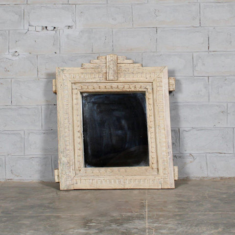 Indian carved mini temple  mirror B002