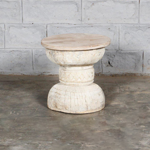 Presale Vintage Indian Ukhali stool 301386