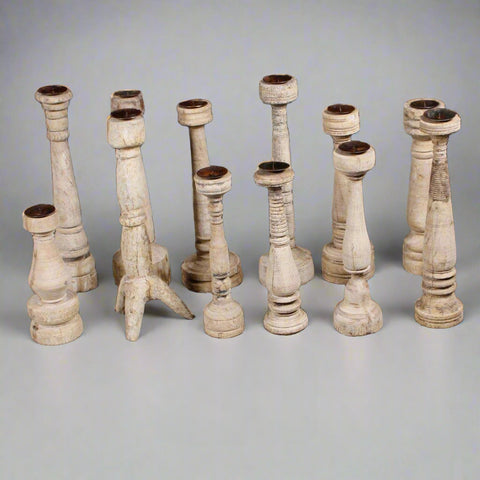 Indian Carved Candle stand 310958