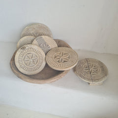 Vintage Carved Chapati Plate