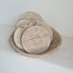Vintage Carved Chapati Plate