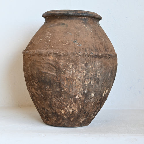 Vintage Clay pot on a white background
