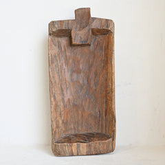Hand carved wooden tray with texture