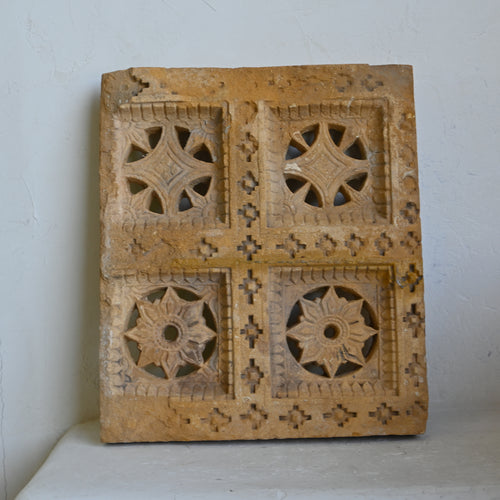 PRANA Carved stone panel