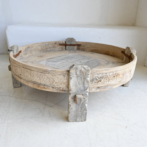 Vintage Indian Chakki grinder table 257599