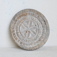 Vintage Carved Chapati Plate B