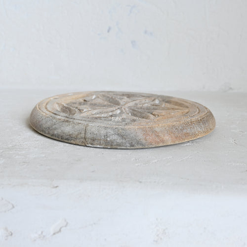 Vintage Carved Chapati Plate C