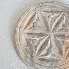 Vintage Carved Chapati Plate C