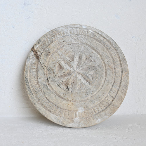 Vintage Carved Chapati Plate D