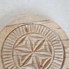 Vintage Carved Chapati Plate E