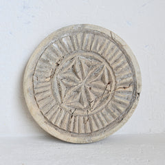 Vintage Carved Chapati Plate F