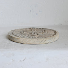 Vintage Carved Chapati Plate F