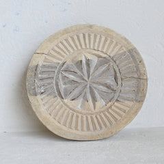 Vintage Carved Chapati Plate G