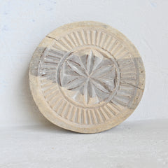 Vintage Carved Chapati Plate G