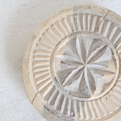 Vintage Carved Chapati Plate G