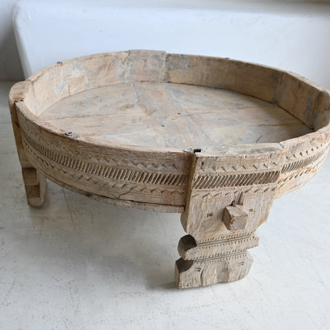 Vintage Indian Chakki grinder table 238934