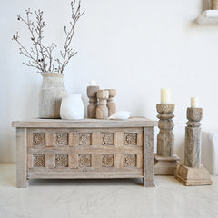 Carved Coffee Table Trunk
