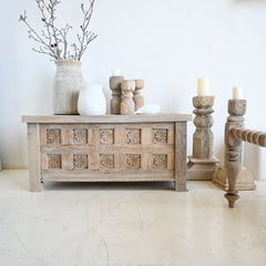 Carved Coffee Table Trunk
