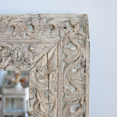 Vintage Carved Indian Square Mirror 298336